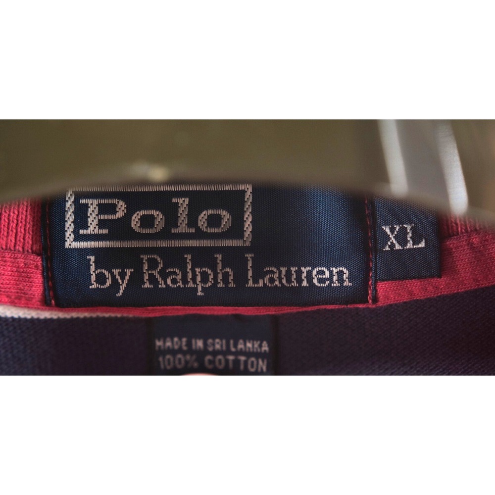 Ralph‎ Lauren Polo Shirt Men's Size XL Pink Striped - Picture 4 of 7